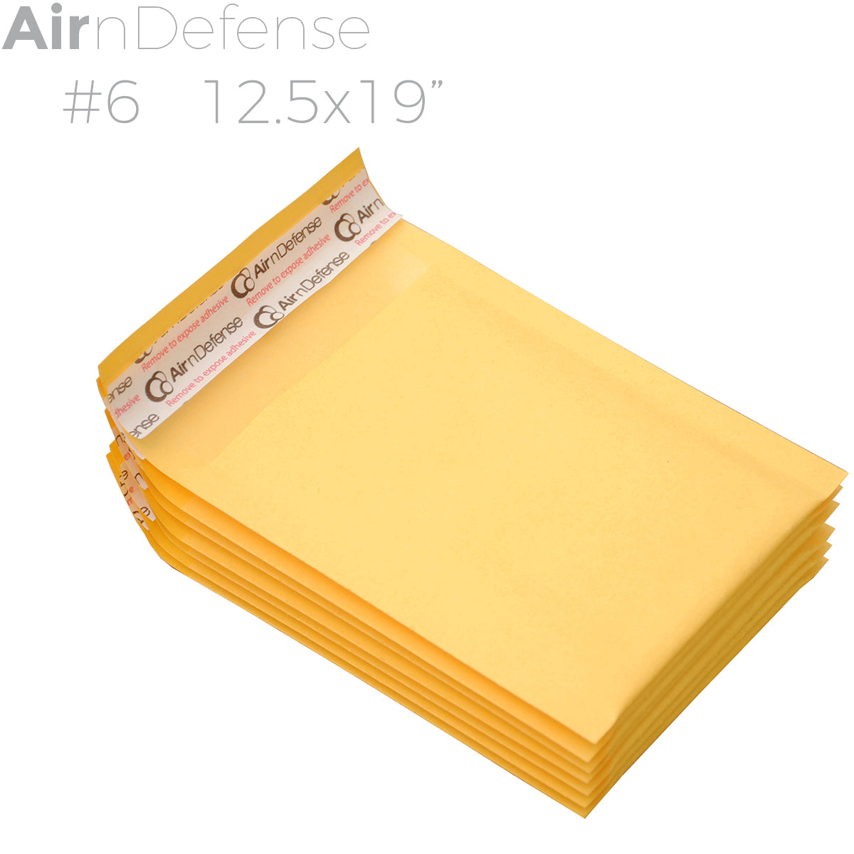 6 12.5x19 Kraft Bubble Padded Envelopes Mailers Yellow Shipping Bag A –  AirnDefense